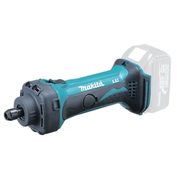 DGD801Z-MAKITA-18V-Cordless-Die-Grinder DGD801Z MAKITA 18V Cordless Die Grinder with teal and grey body, ergonomic grip, battery mount, and precision attachment system