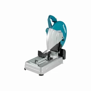 DLW140Z MAKITA 355 mm (14") 18Vx2 Cordless Portable Cut-off ool featuring teal housing and metal cutting base