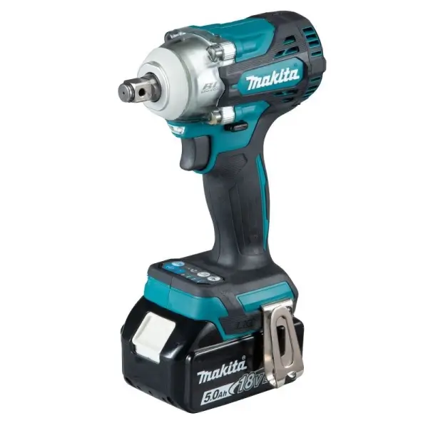 DTW300RTJ-Z-MAKITA-CORDLESS-IMPACT-WRENCH-12.7MM-1-2 Teal and black DTW300RTJ/ Z MAKITA CORDLESS IMPACT WRENCH (12.7MM) (1/2") featuring cordless technology