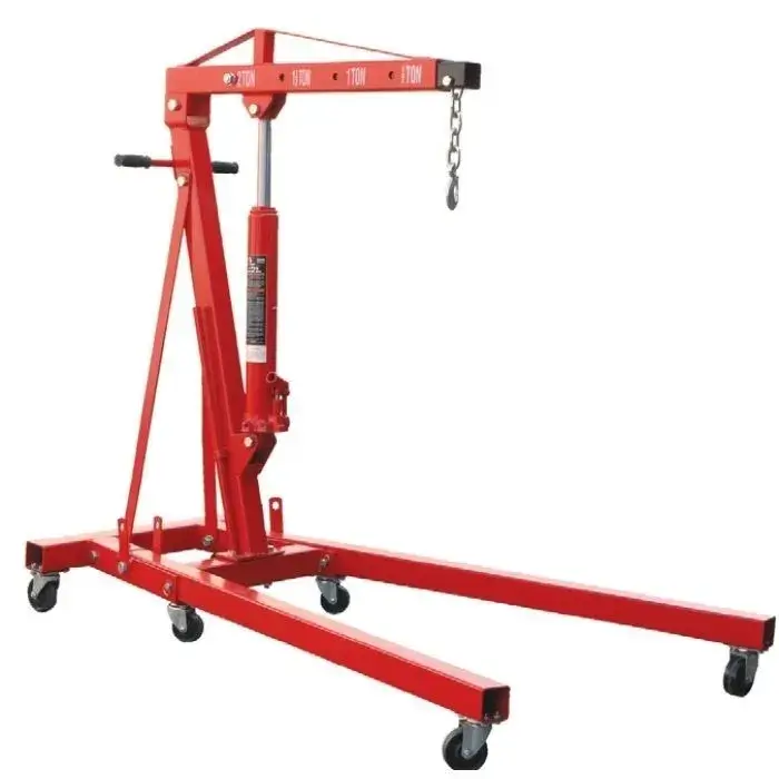 SP01201L-EZYLIF-HYDRAULIC-SHOP-CRANE-2TON80KG Professional SP01201L EZYLIF hydraulic shop crane rated 2TON/80KG with adjustable boom and wheeled base for mobility