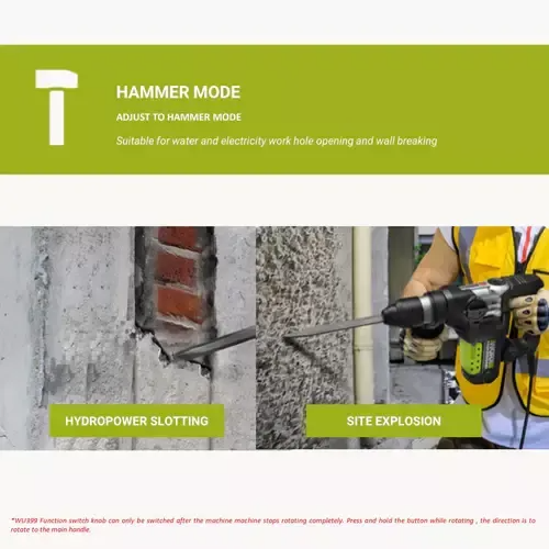 WU399 WORX CORDLESS ROTARY HAMMER SDS-PLUS 20V 26MM 3F 2